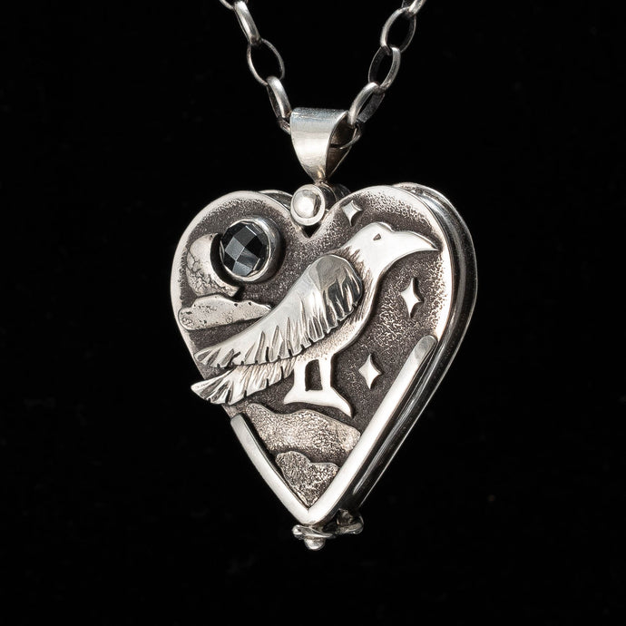 Celestial Crow Stash Locket