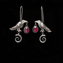 Load image into Gallery viewer, Crows and Berries Earrings