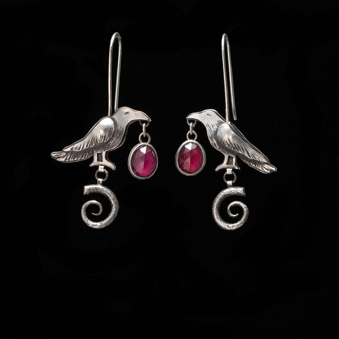 Crows and Berries Earrings