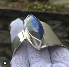 Load image into Gallery viewer, Labradorite and Diamond Power Cuff - Rumination Jewelry