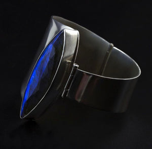 Labradorite and Diamond Power Cuff - Rumination Jewelry