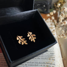Load image into Gallery viewer, Bronze Oak Leaf Studs - Rumination Jewelry