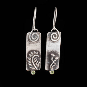 Fern Mushroom Arcane Earrings I - Rumination Jewelry