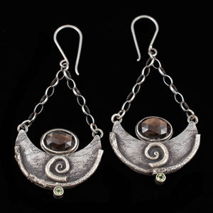 Arcane Goddess Shield Earrings - Rumination Jewelry
