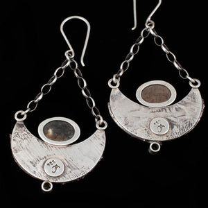 Arcane Goddess Shield Earrings - Rumination Jewelry