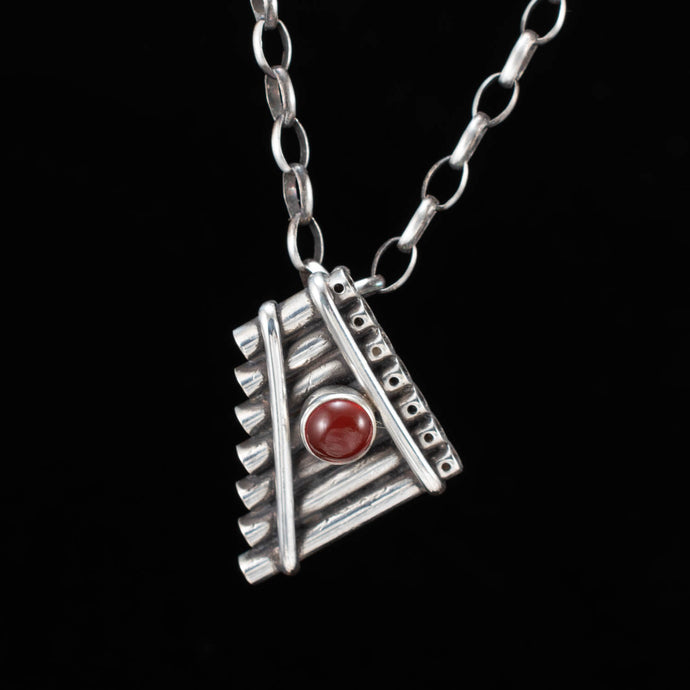 Carnelian Pan Pipe Pendant - Rumination Jewelry