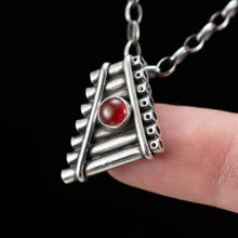 Load image into Gallery viewer, Carnelian Pan Pipe Pendant - Rumination Jewelry