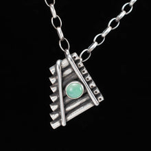 Load image into Gallery viewer, Chrysoprase Pan Pipe Pendant - Rumination Jewelry