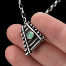 Load image into Gallery viewer, Chrysoprase Pan Pipe Pendant - Rumination Jewelry