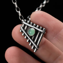 Load image into Gallery viewer, Chrysoprase Pan Pipe Pendant - Rumination Jewelry