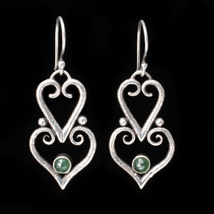 Double Hearts Earrings - Rumination Jewelry