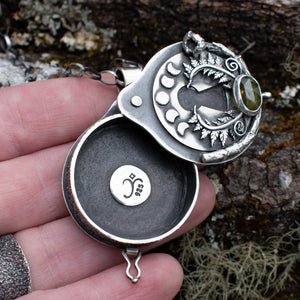 Fern Keyhole Locket - Rumination Jewelry