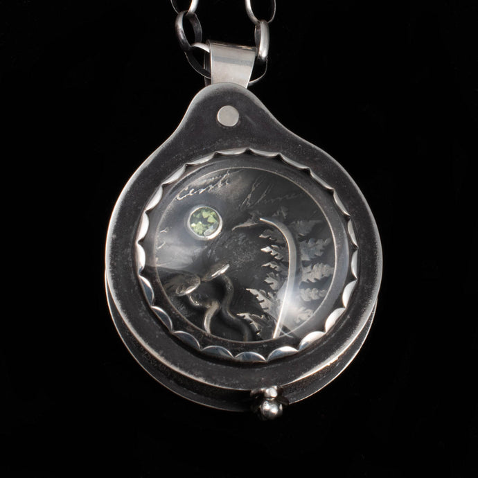 Fern Magnifying Glass Locket - Rumination Jewelry