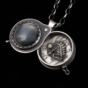 Fern Magnifying Glass Locket - Rumination Jewelry