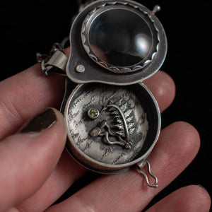 Fern Magnifying Glass Locket - Rumination Jewelry