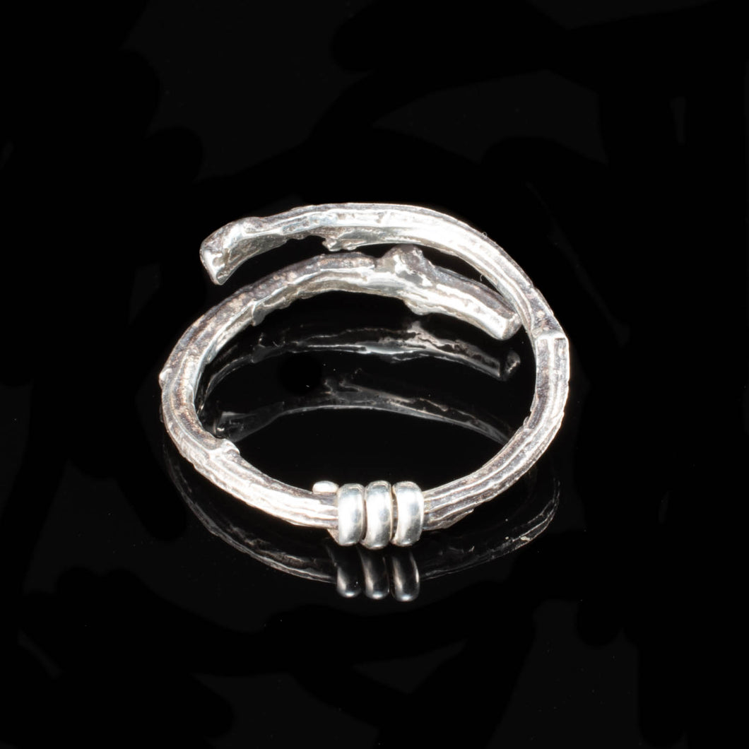 Handfasting Twig Ring Size 8 adjustable - Rumination Jewelry
