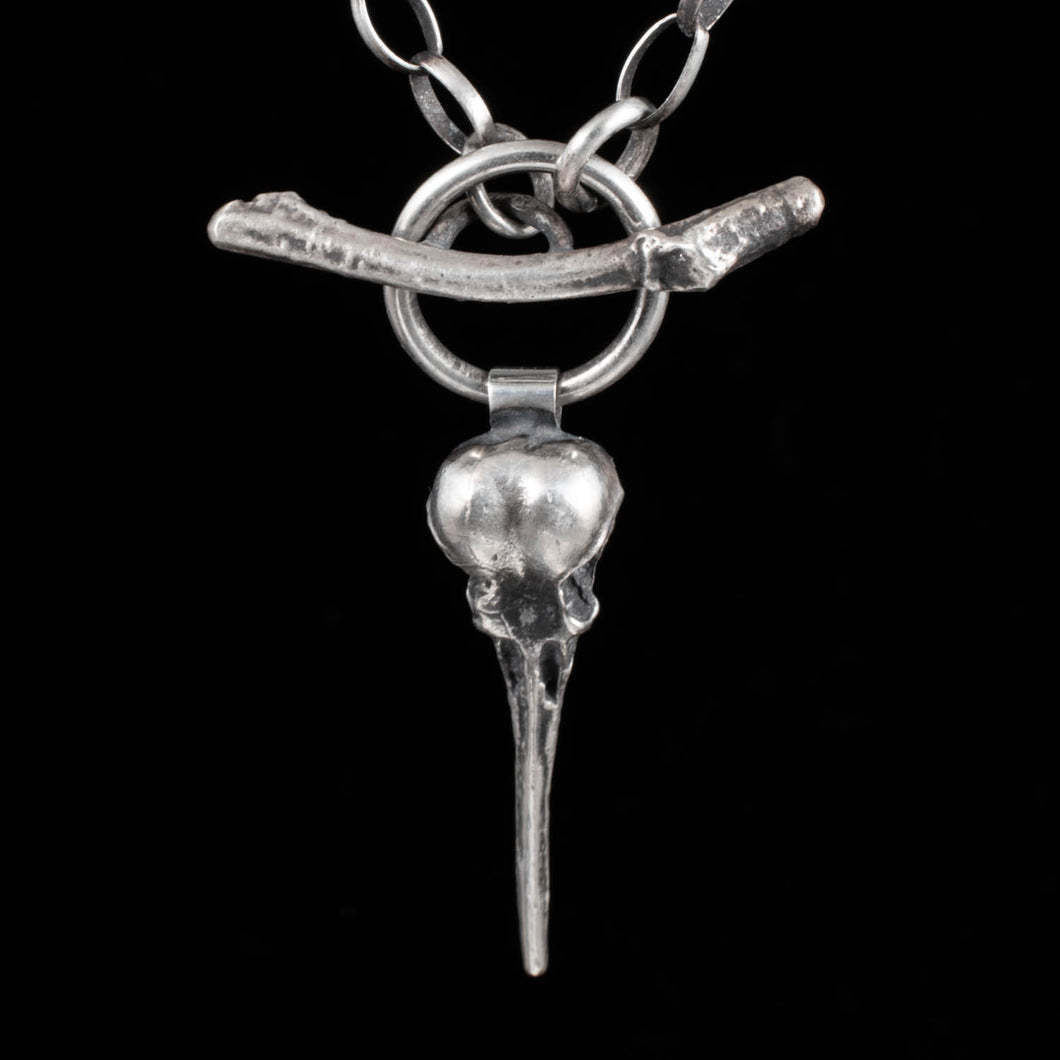 Hummingbird Skull Toggle Choker - Rumination Jewelry