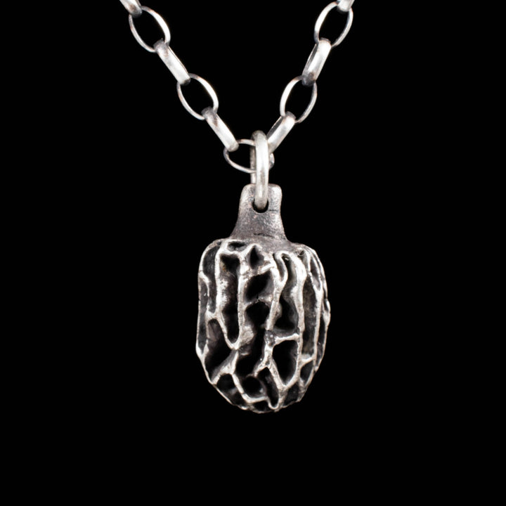 Morel Mushroom Pendant Rumination Jewelry