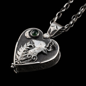 Mushroom Deer Stash Locket - Rumination Jewelry