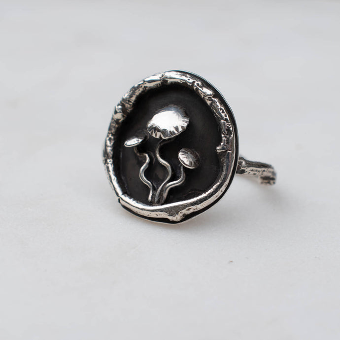 Mushroom Cluster Ring Size 9 - Rumination Jewelry