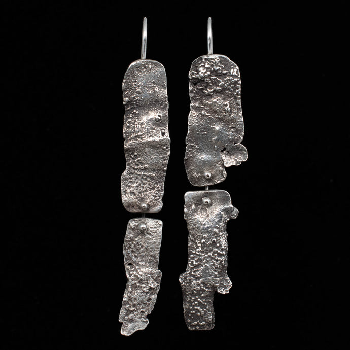 Tree Bark Drop Earrings
