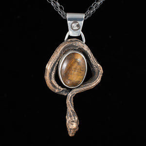 Bronze Serpent with Tiger's Eye