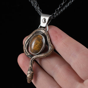 Bronze Serpent with Tiger's Eye