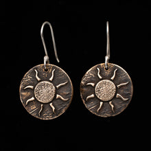 Load image into Gallery viewer, Alchemical Sun Bronze Earrings