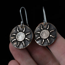 Load image into Gallery viewer, Alchemical Sun Bronze Earrings