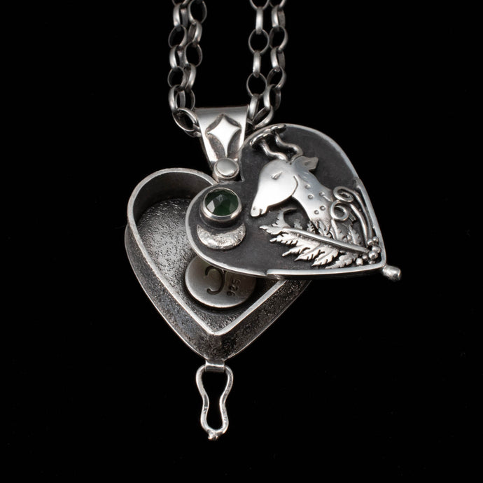 Mushroom Deer Stash Locket - Rumination Jewelry