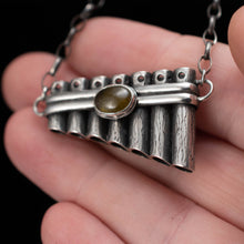 Load image into Gallery viewer, Green Garnet Pan Pipes - Rumination Jewelry