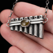 Load image into Gallery viewer, Green Garnet Pan Pipes - Rumination Jewelry