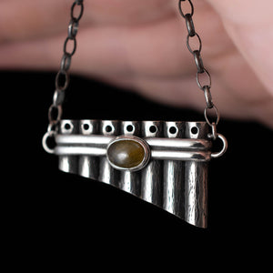 Green Garnet Pan Pipes - Rumination Jewelry