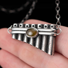 Load image into Gallery viewer, Green Garnet Pan Pipes - Rumination Jewelry