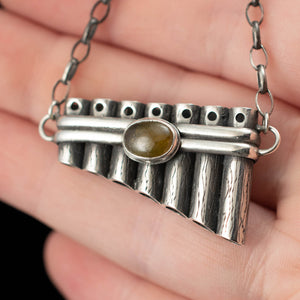 Green Garnet Pan Pipes - Rumination Jewelry
