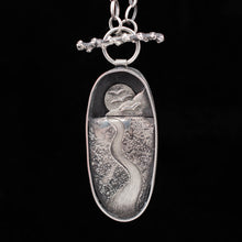 Load image into Gallery viewer, River Rock and Garnet Landscape, Double-Sided - Rumination Jewelry
