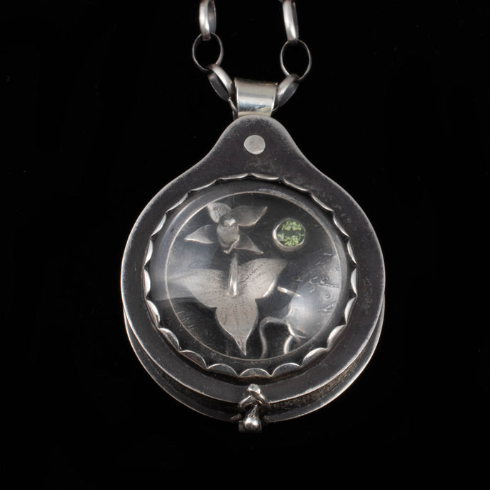 Trillium Magnifying Glass Locket - Rumination Jewelry