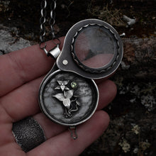 Load image into Gallery viewer, Trillium Magnifying Glass Locket - Rumination Jewelry