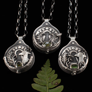 Fern Keyhole Locket - Rumination Jewelry